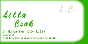 lilla csok business card